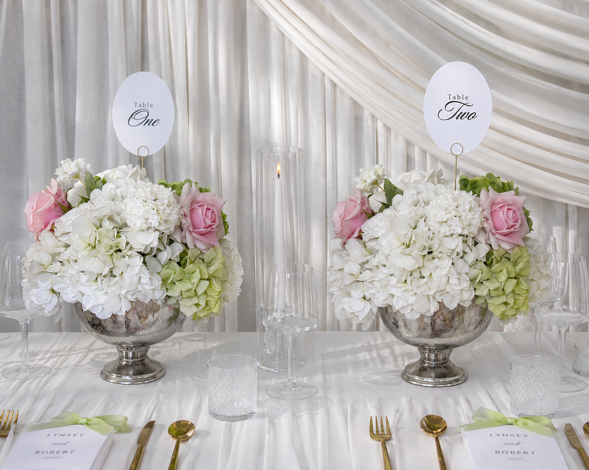 The Botanical Blush Classic Urn display