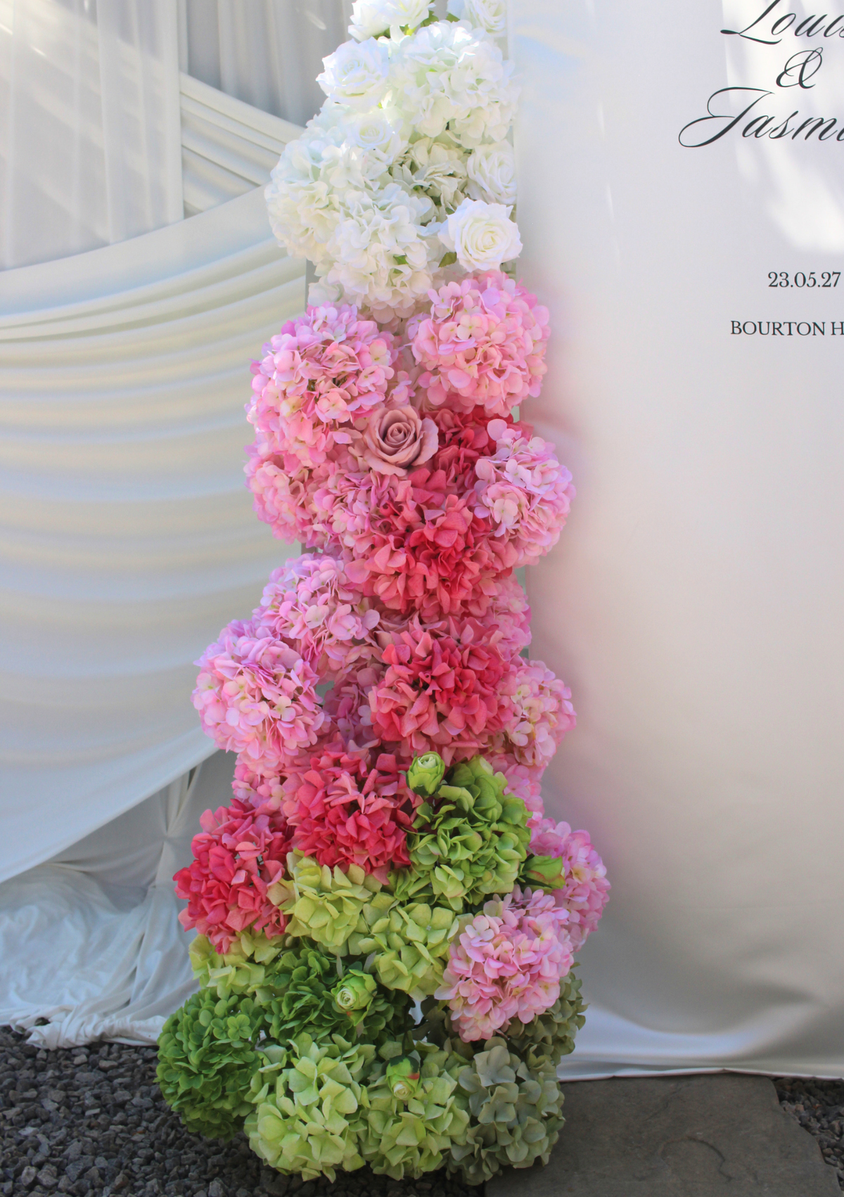 The Botanical Blush Tall standing display