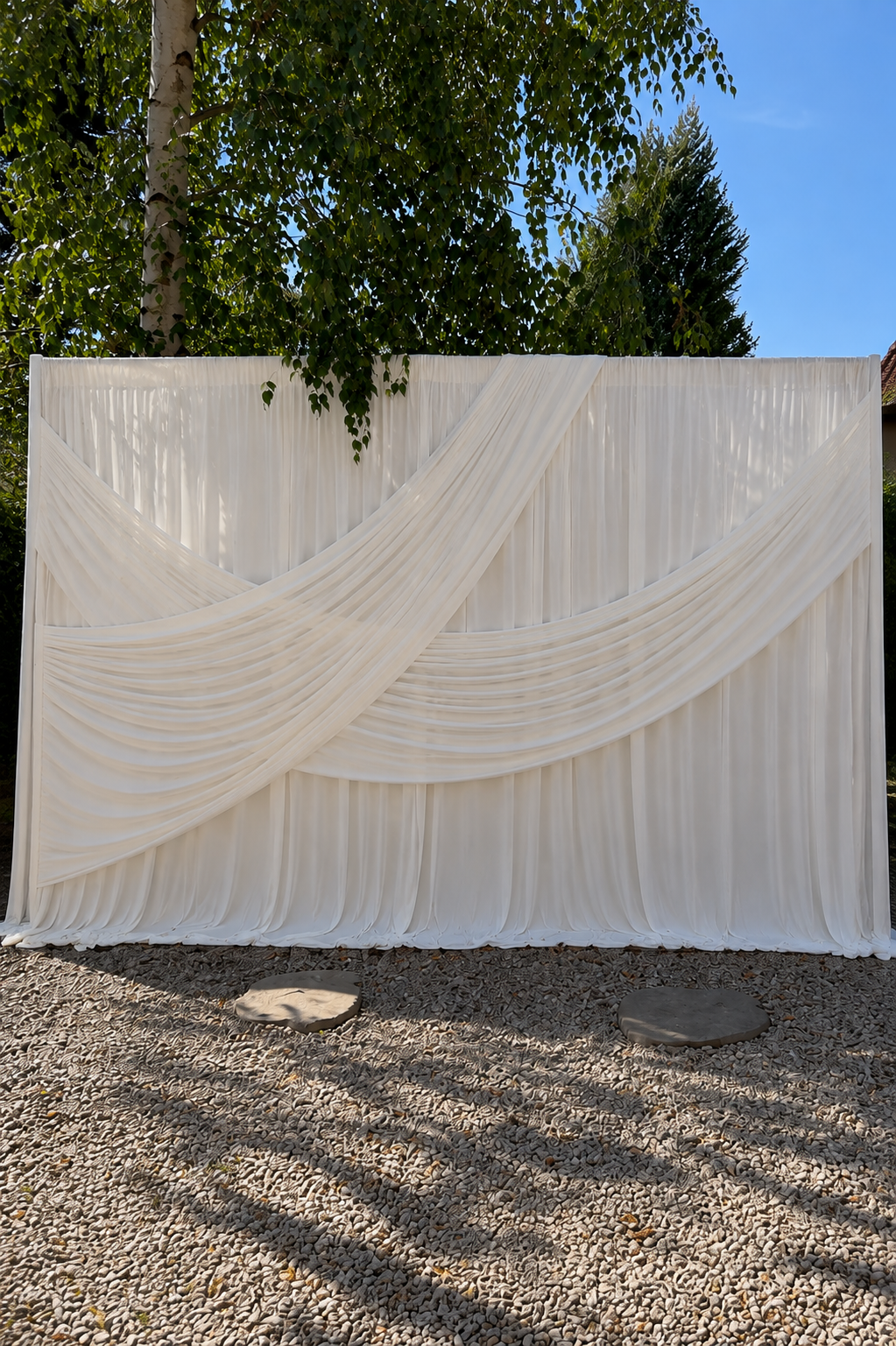Ivory Premium Backdrop Draping Fabric Set