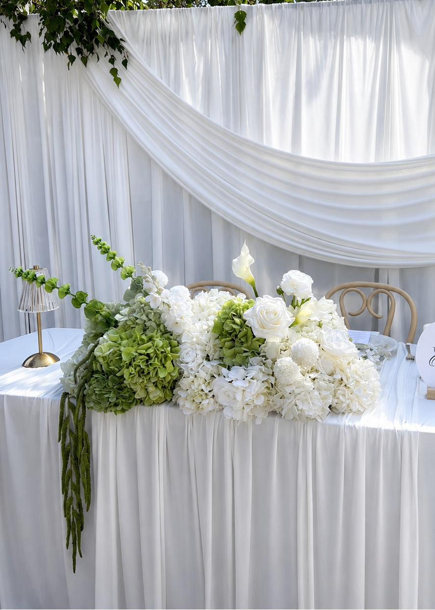 Ivory Premium Backdrop Draping Fabric Set