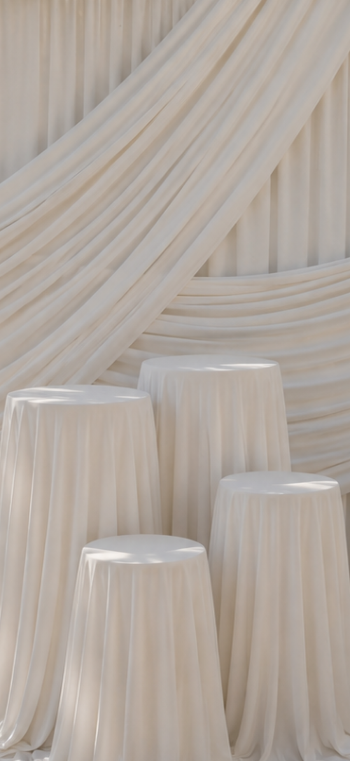 Draped Plinths — Set of 4 - Hire