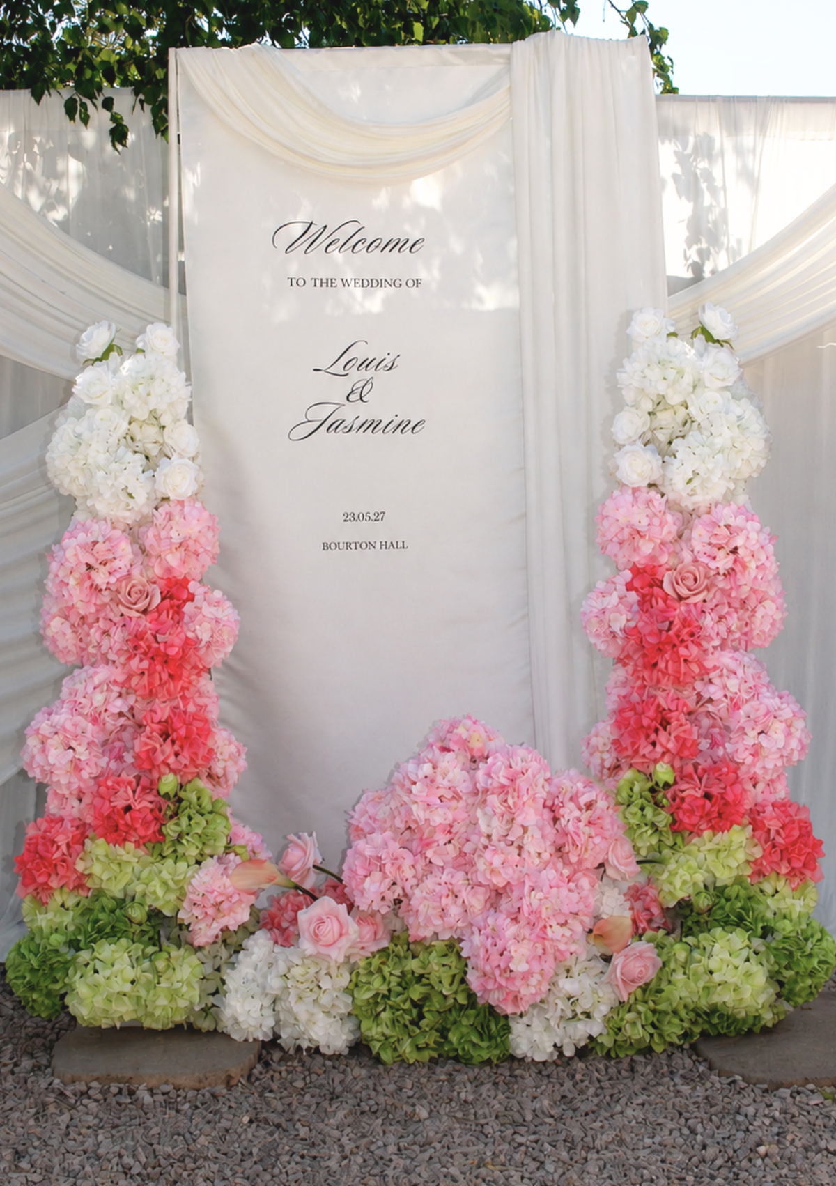 The Botanical Blush Tall standing display