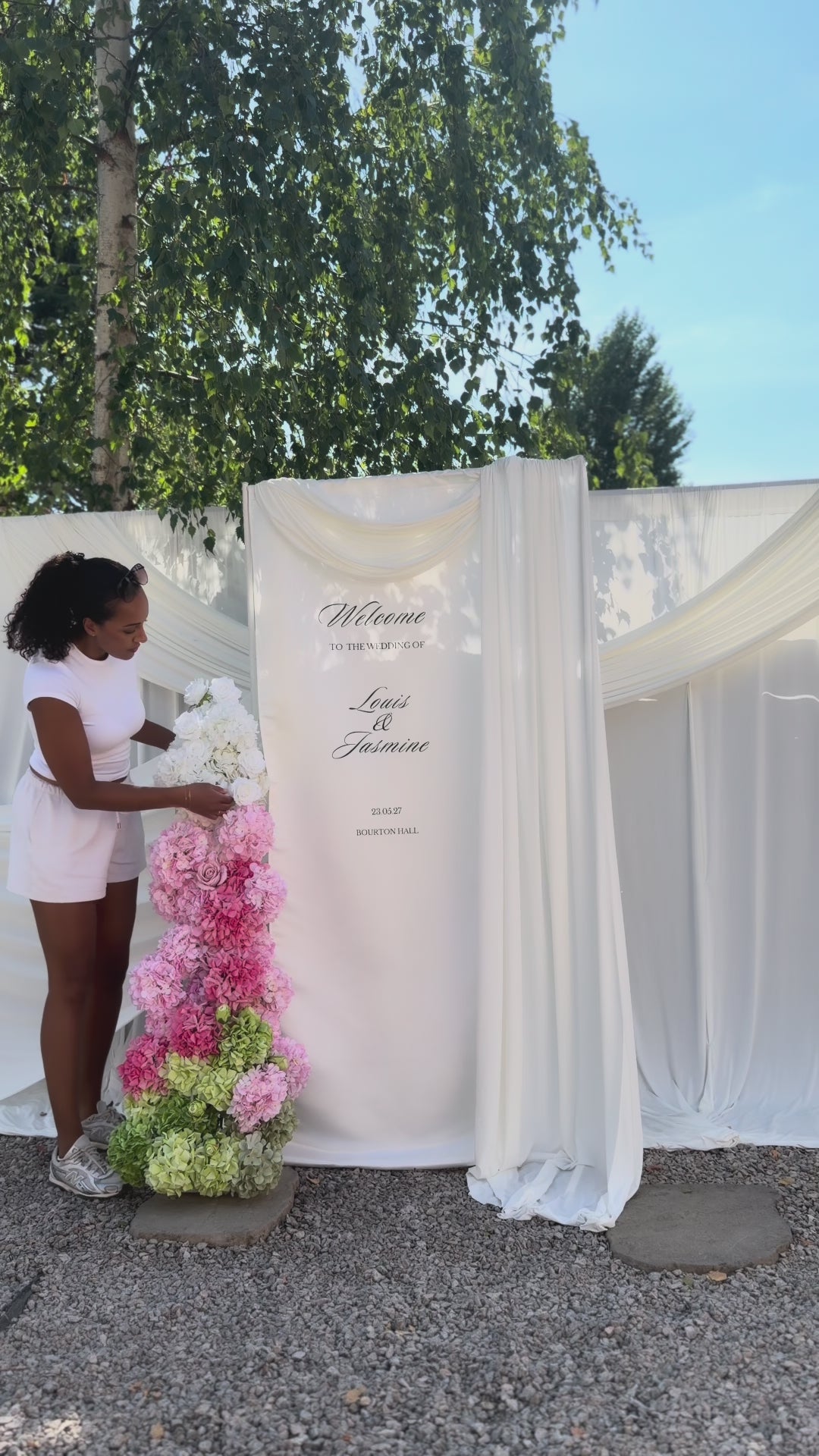 The Signature Satin Welcome Sign