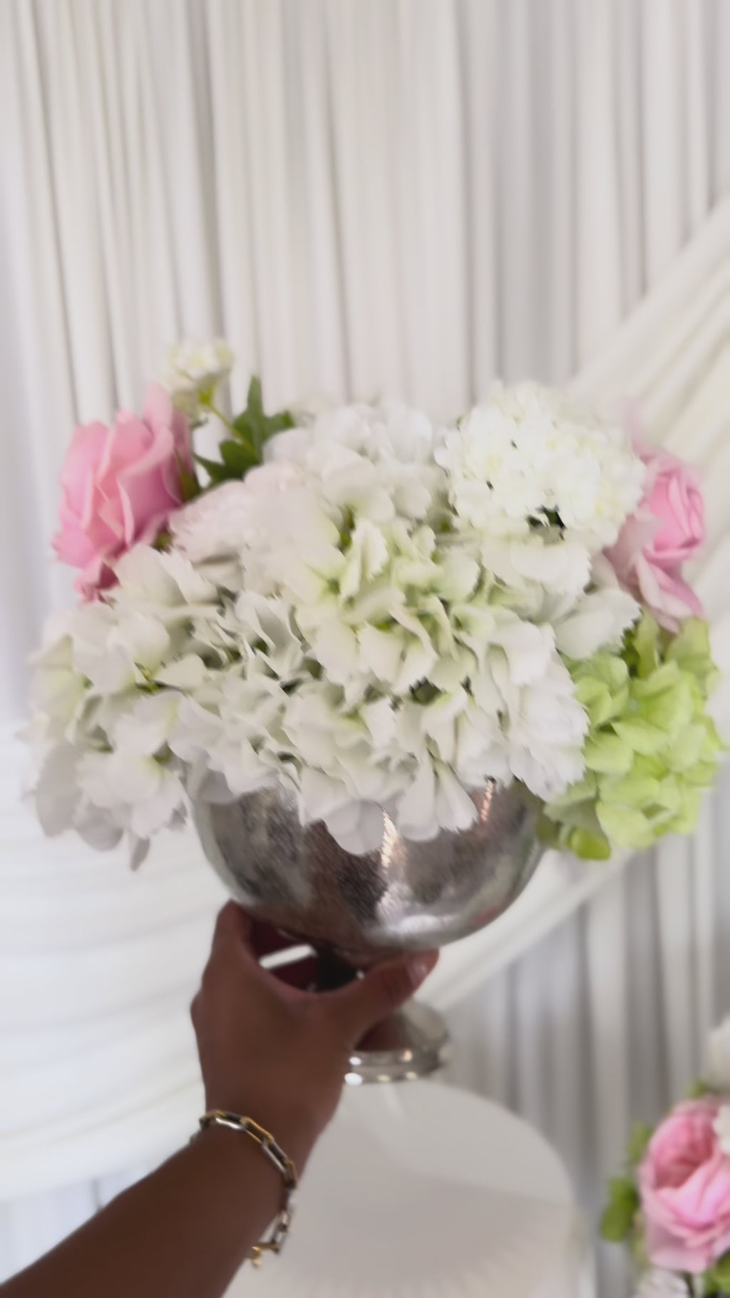 The Botanical Blush Classic Urn display