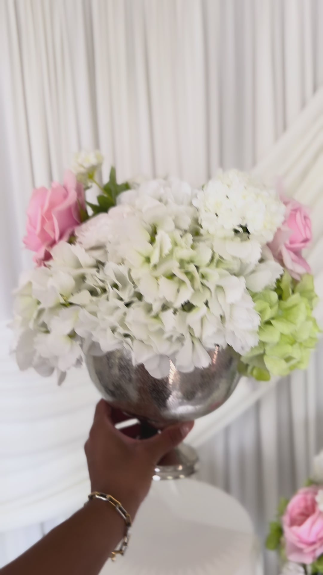 The Botanical Blush Classic Urn display