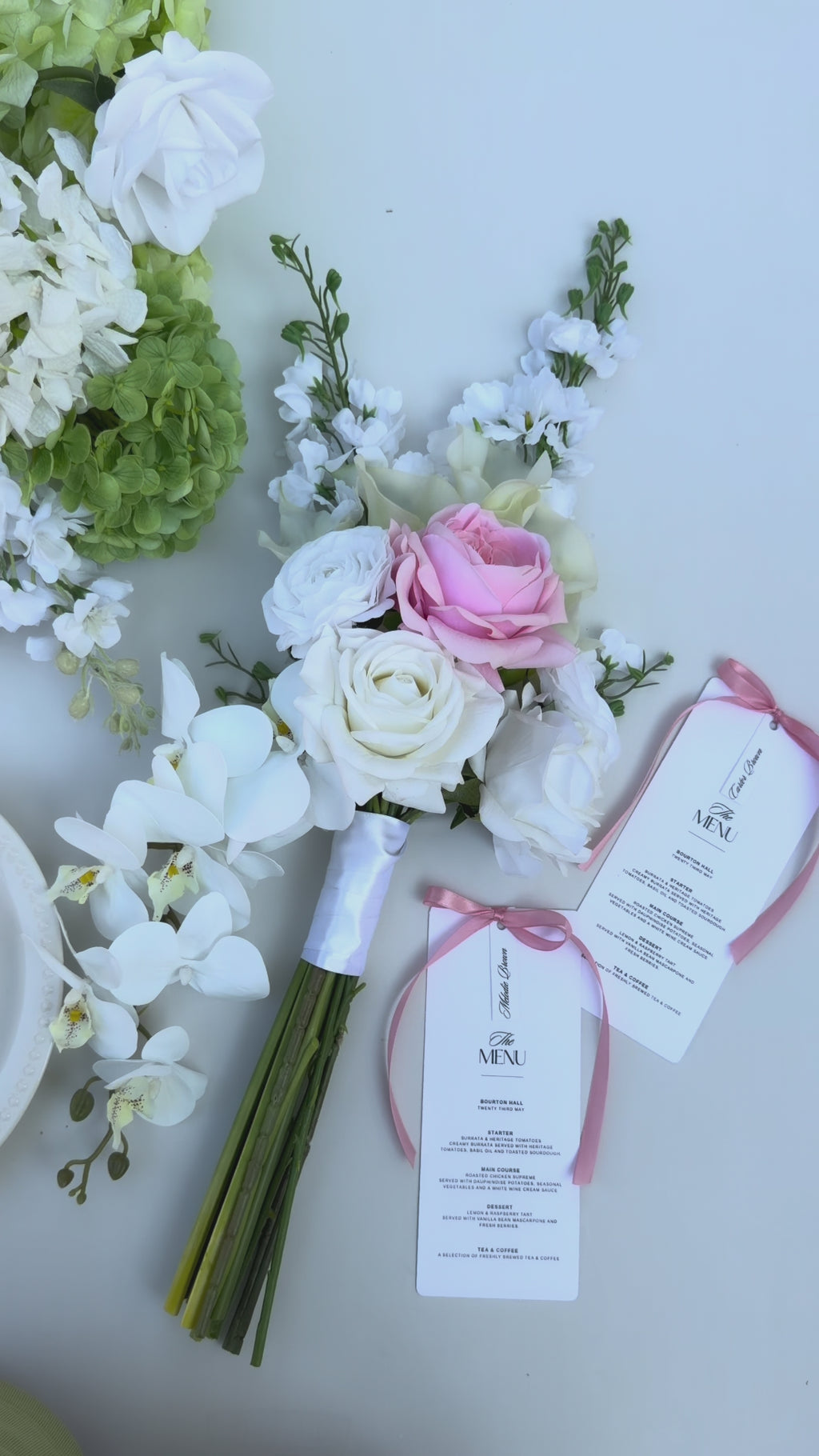The Signature Satin Ribbon Menu With Name Cards