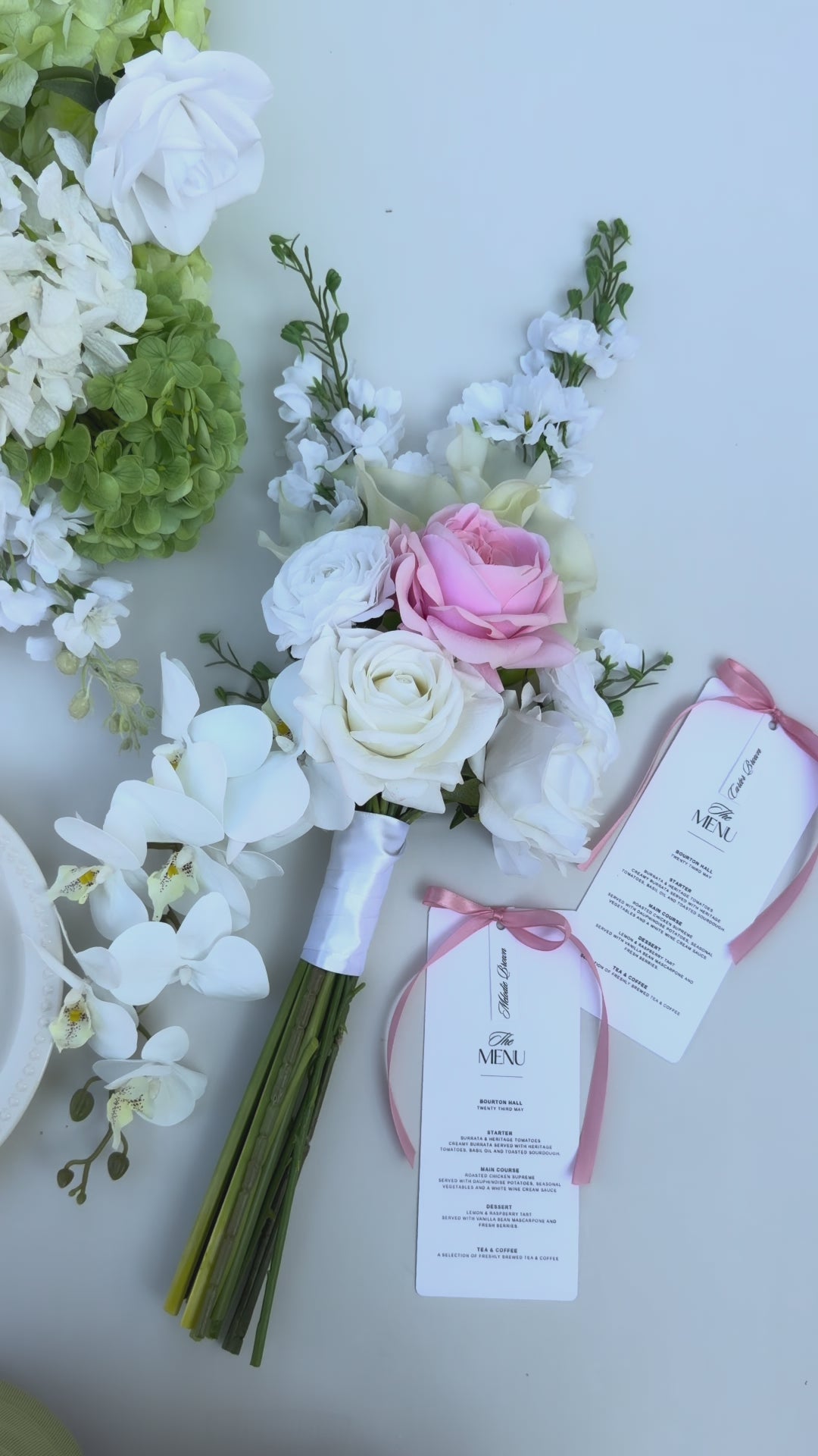 The Signature Satin Ribbon Menu With Name Cards