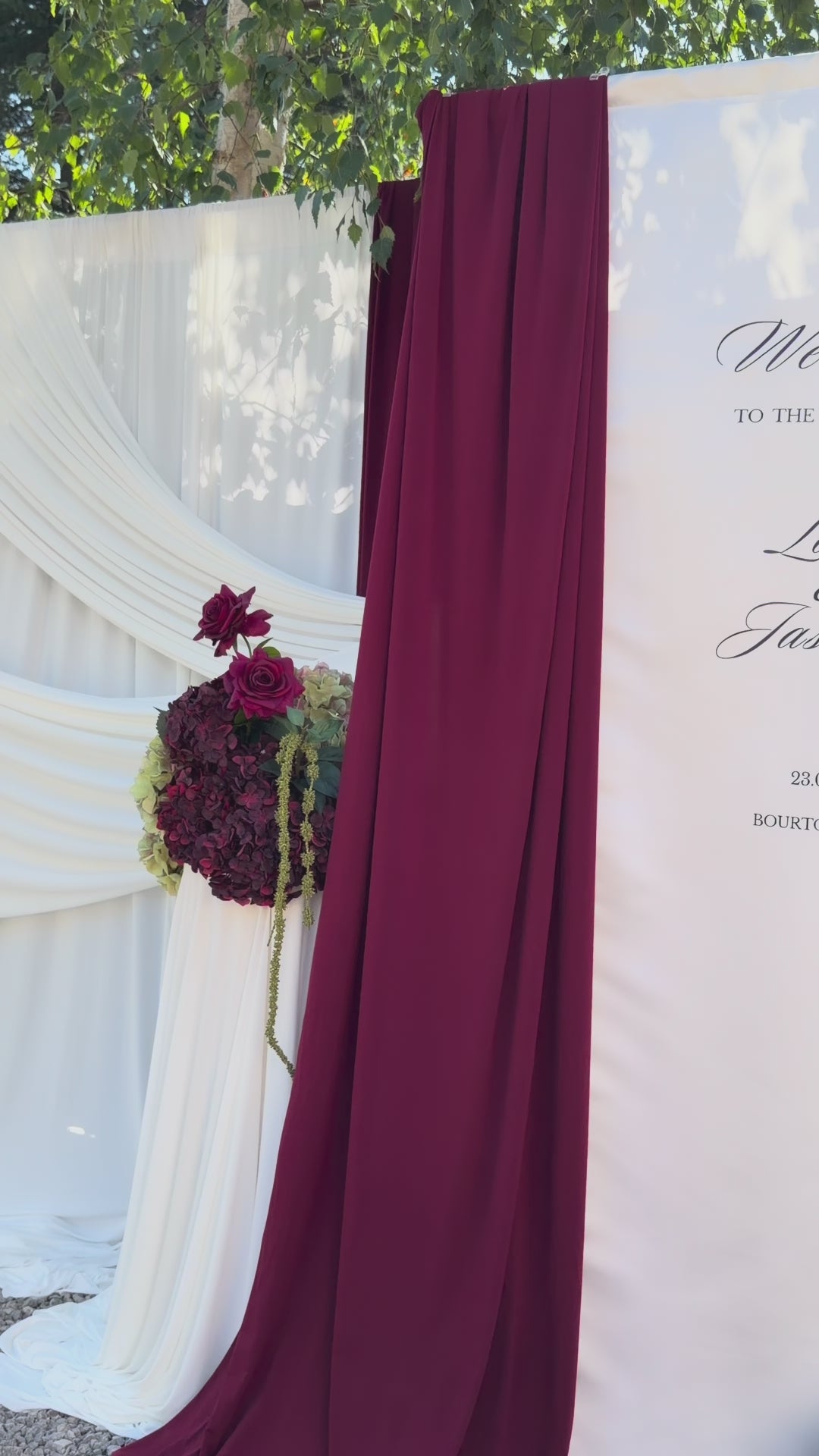 The Signature Satin Welcome Sign