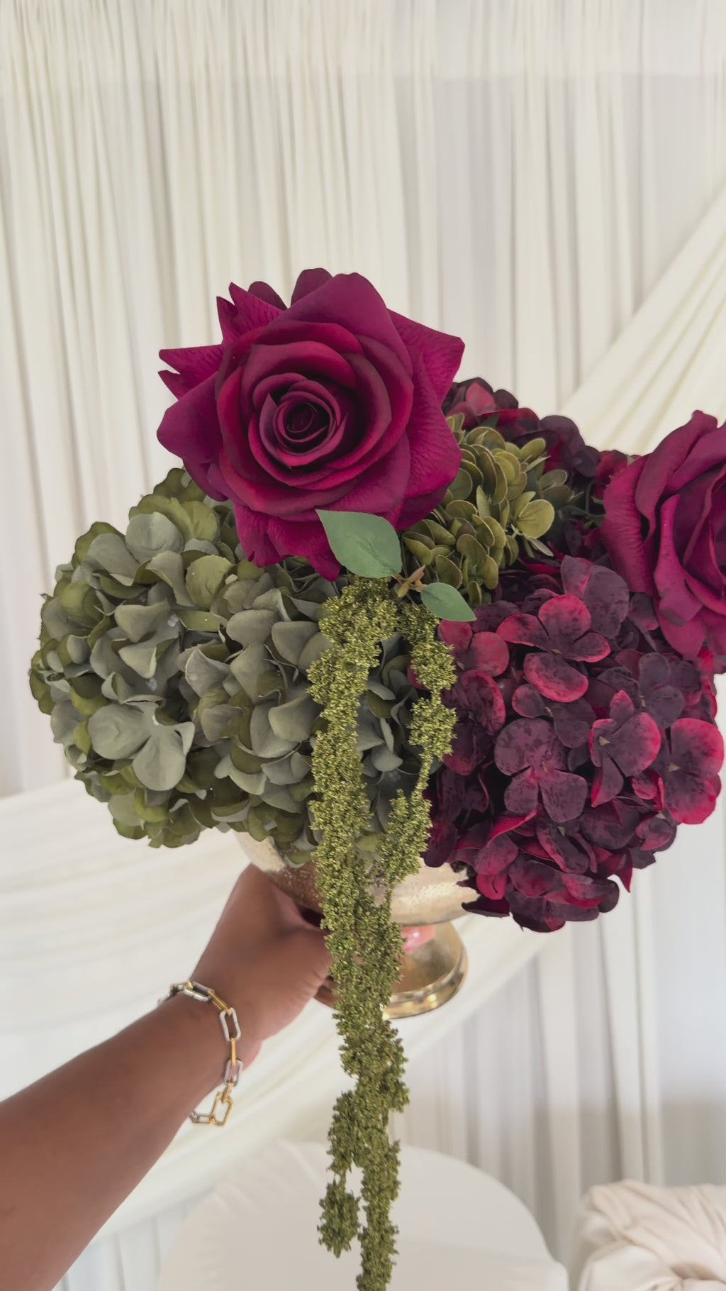 The Burgundy Muse Deep Urn display