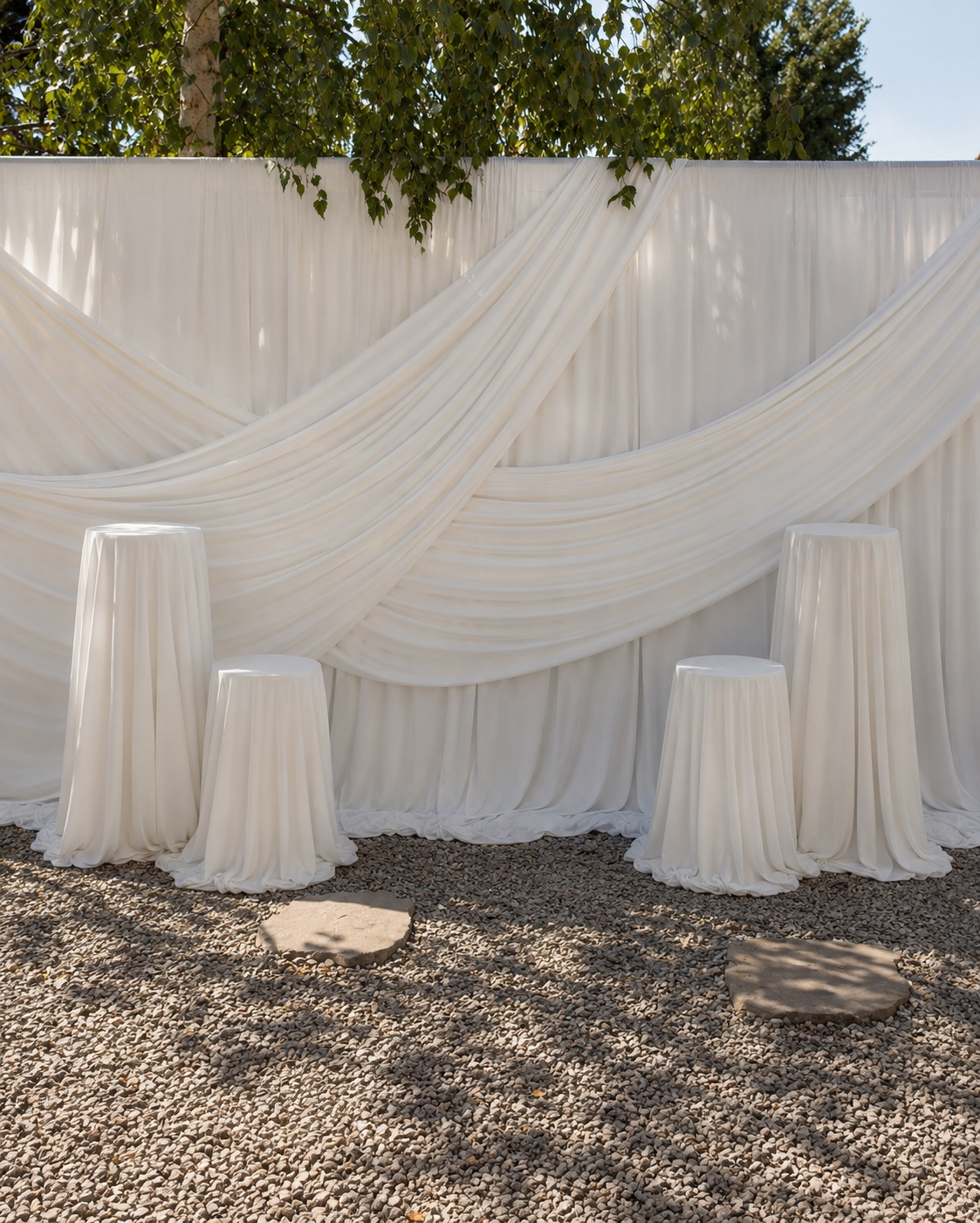 Draped Plinths — Set of 4 - Hire